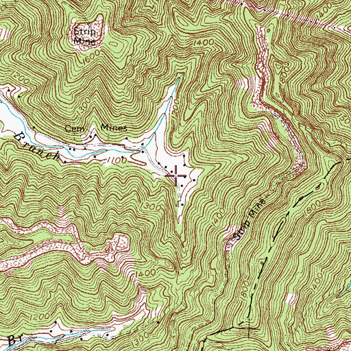 Topographic Map of Upper Coalport School (historical), KY
