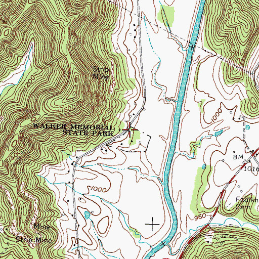 Topographic Map of Walker Cabin (historical), KY