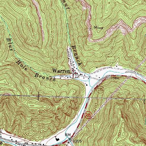 Topographic Map of Warren Post Office (historical), KY