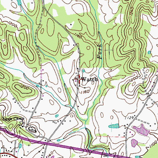 Topographic Map of Watch Post Office (historical), KY