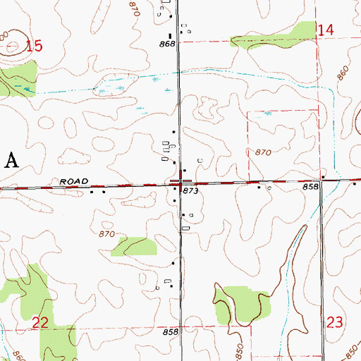 Topographic Map of Van Decar Post Office (historical), MI