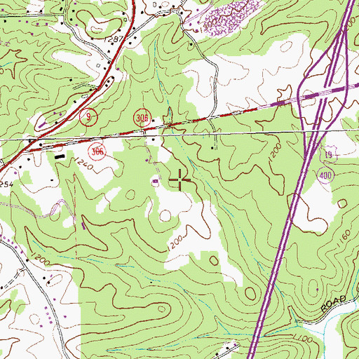 Topographic Map of Central Park, GA
