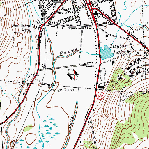 Topographic Map of Andy Kerr Stadium, NY