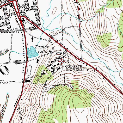 Topographic Map of Hascall Hall, NY