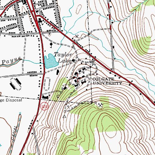 Topographic Map of Colgate Memorial Chapel, NY