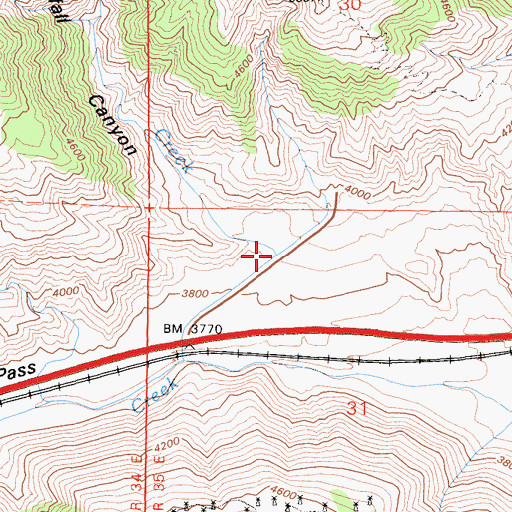 Topographic Map of La Rose Creek, CA