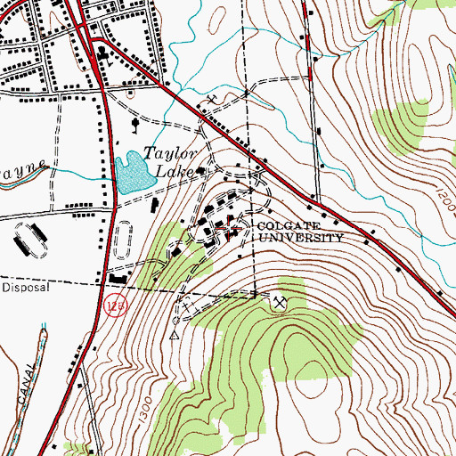 Topographic Map of West Hall, NY