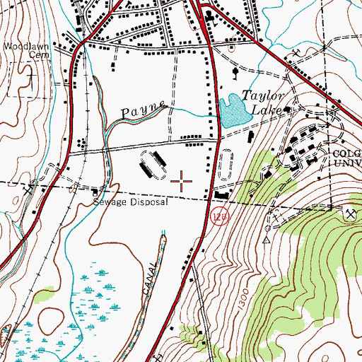 Topographic Map of Sanford Field House, NY