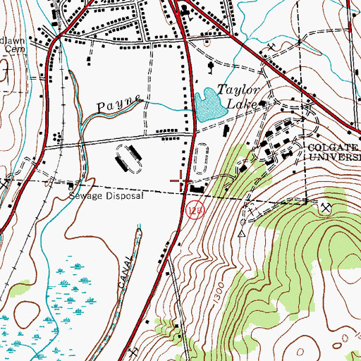 Topographic Map of Reid Athletic Center, NY