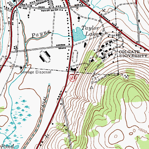 Topographic Map of Lineberry Natatorium, NY