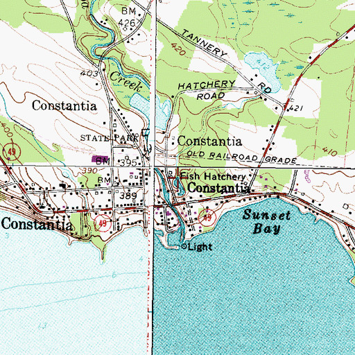 Topographic Map of Oneida Lake Fish Cultural Station, NY