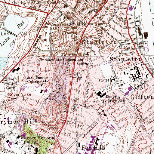 Topographic Map of Faith Christian Center, NY