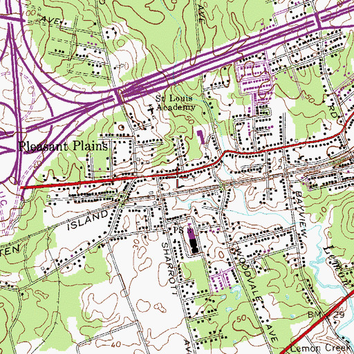 Topographic Map of First Bible Church, NY