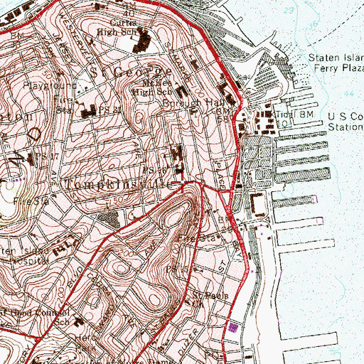 Topographic Map of First United Christian Church, NY