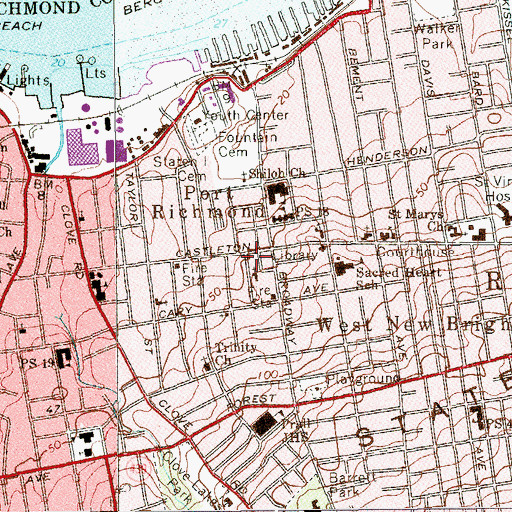 Topographic Map of Full Gospel Tabernacle, NY