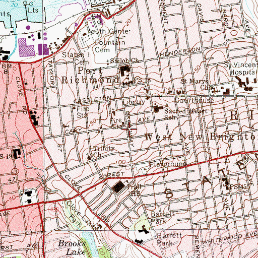 Topographic Map of Child Study Center of New York, NY