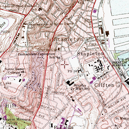 Topographic Map of Edwin Markham Child Care Center, NY