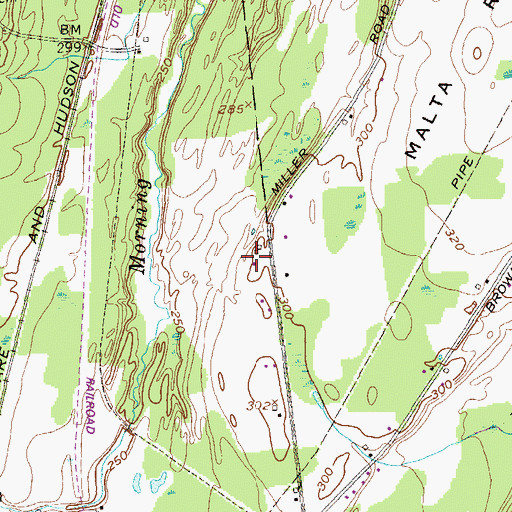 Topographic Map of Morning Side Farms, NY