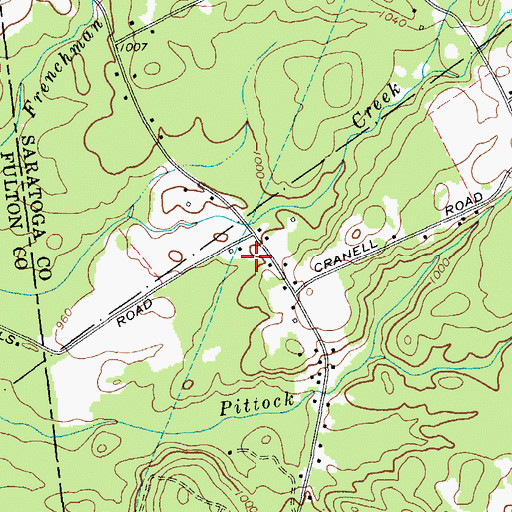 Topographic Map of Circle T Farms, NY