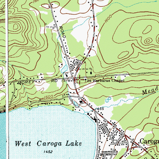 Topographic Map of Five Point Cemetery, NY