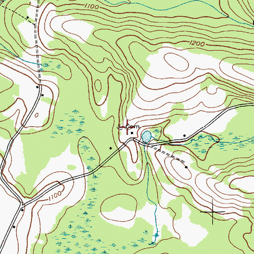 Topographic Map of Brown Cemetery, NY