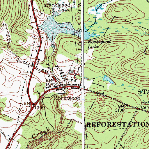 Topographic Map of Rockwood Rural Cemetery, NY