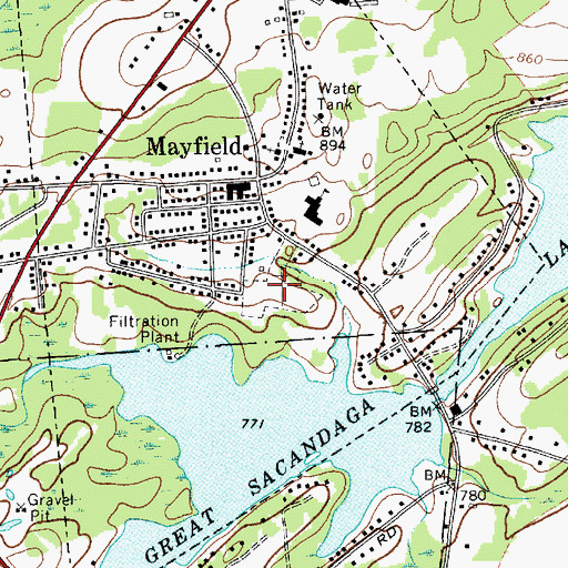 Topographic Map of Union Free Cemetery, NY