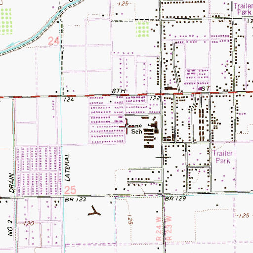 Topographic Map of Salida del Sol School, AZ