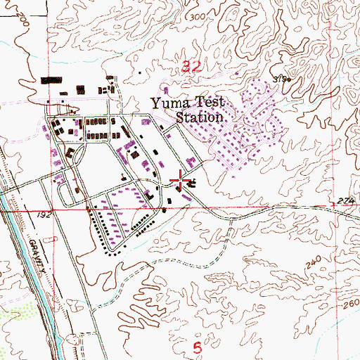 Topographic Map of James D Price Elementary School, AZ