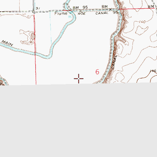 Topographic Map of San Luis High School, AZ