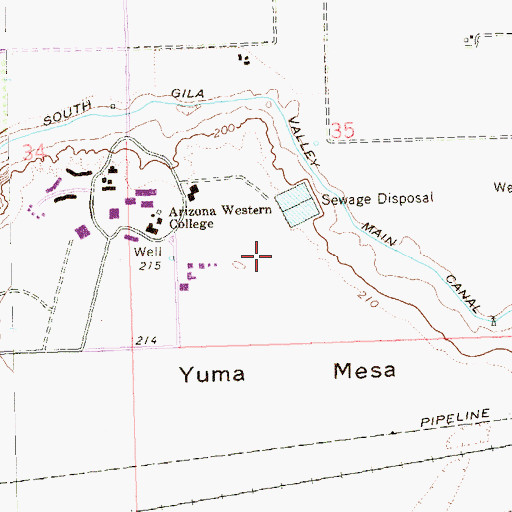 Topographic Map of Mary A Otondo Elementary School, AZ