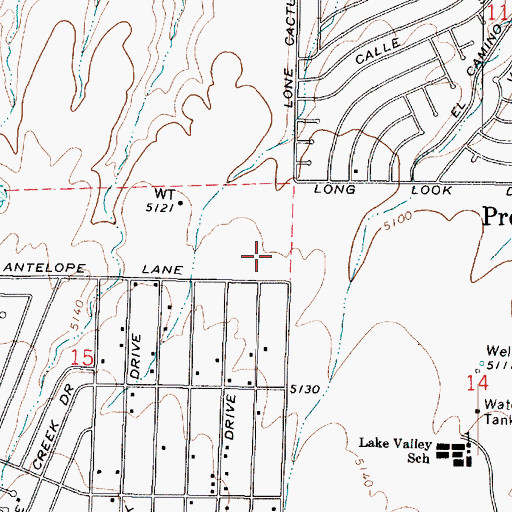 Topographic Map of Yavapai College - Prescott Valley Campus, AZ