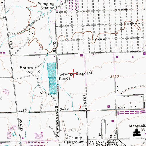 Topographic Map of Kingman Academy of Learning Intermediate School, AZ