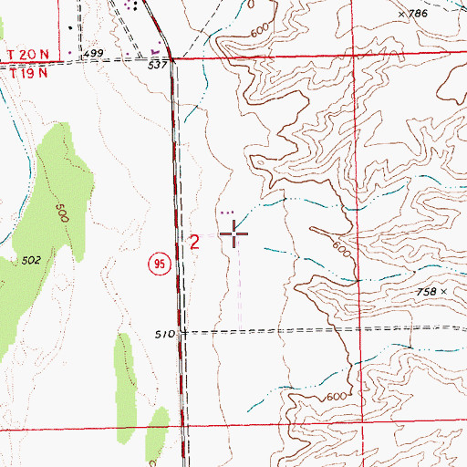 Topographic Map of Mohave Community College Bullhead City Campus, AZ