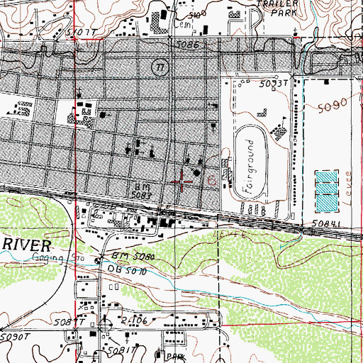 Topographic Map of Phenix School, AZ