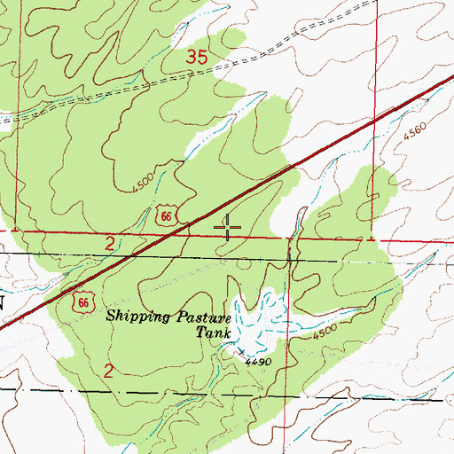 Topographic Map of Music Mountain Junior Senior High School, AZ