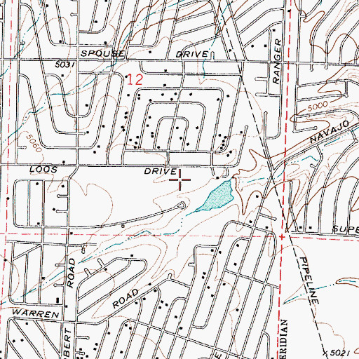Topographic Map of Mountain View Elementary School, AZ
