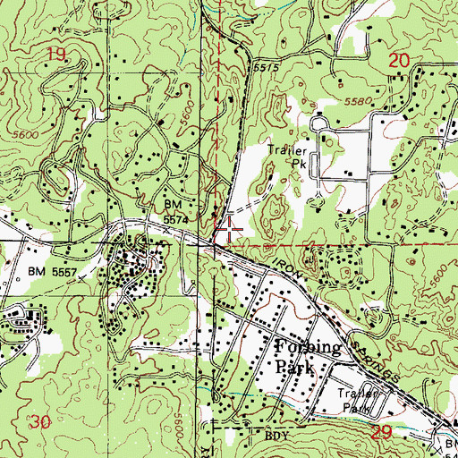 Topographic Map of Abia Judd Elementary School, AZ