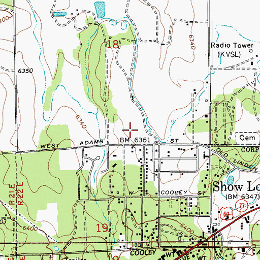 Topographic Map of Show Low Junior High School, AZ