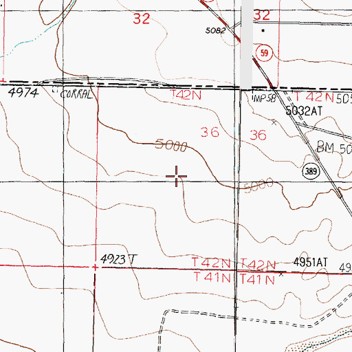 Topographic Map of El Capitan K - 12 Public School, AZ