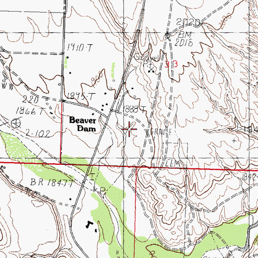 Topographic Map of Beaver Dam Elementary School, AZ
