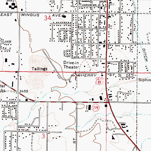 Topographic Map of Excel Education Centers Cottonwood, AZ