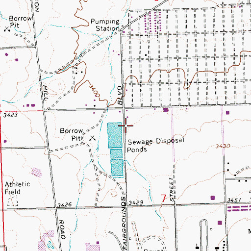 Topographic Map of Kingman Academy of Learning High School, AZ