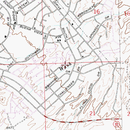 Topographic Map of Calvary Christian Academy, AZ
