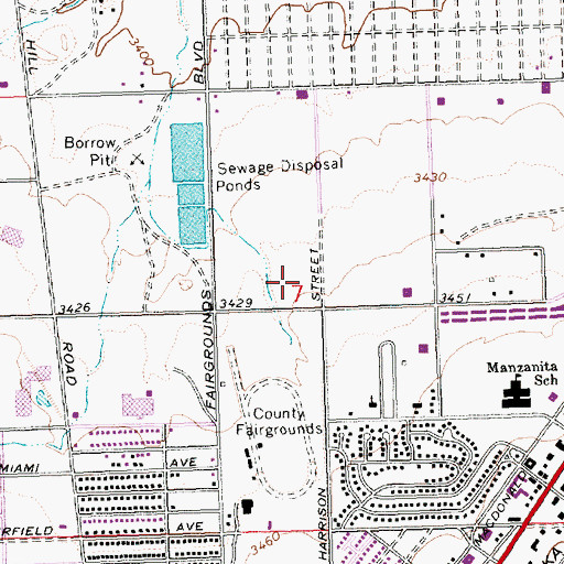 Topographic Map of Kingman Academy of Learning Middle School, AZ