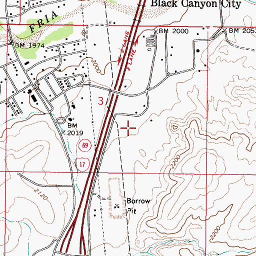 Topographic Map of Canon School, AZ