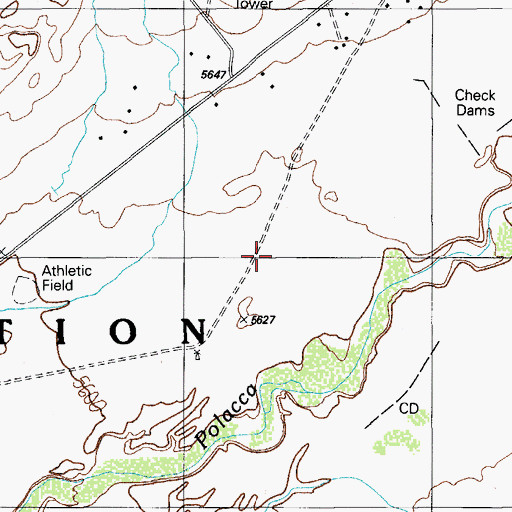 Topographic Map of Hopi Junior Senior High School, AZ