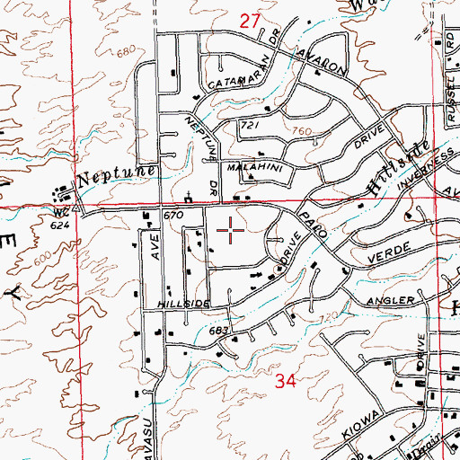 Topographic Map of Nautilus Elementary School, AZ