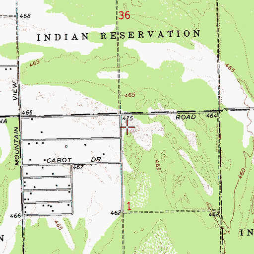 Topographic Map of River Valley High School, AZ