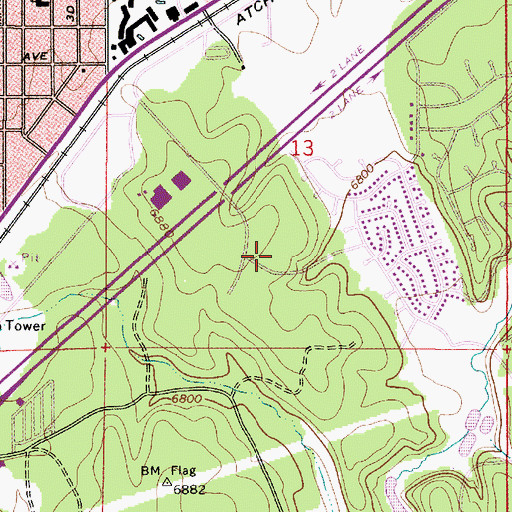 Topographic Map of Northland Preparatory Academy, AZ